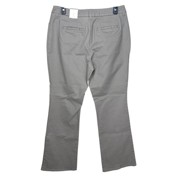 Chicos Light Stonewall Chalet Cotton Meg Flare Pants Size 1Regular - Picture 2 of 14